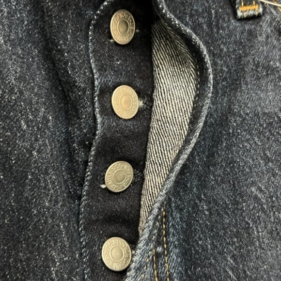 Levi's 501 High Rise Straight Cropped Jeans Button Fly - Picture 5 of 9